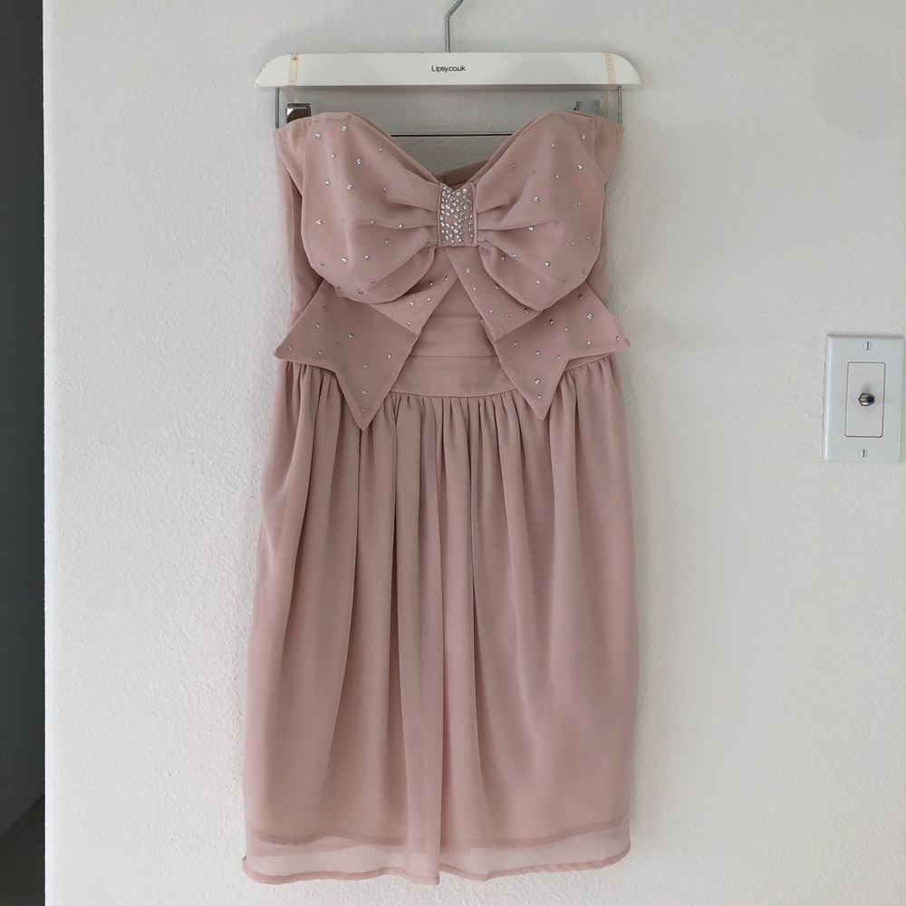 Lipsy London Strapless Mini Dress with Bow ❣️